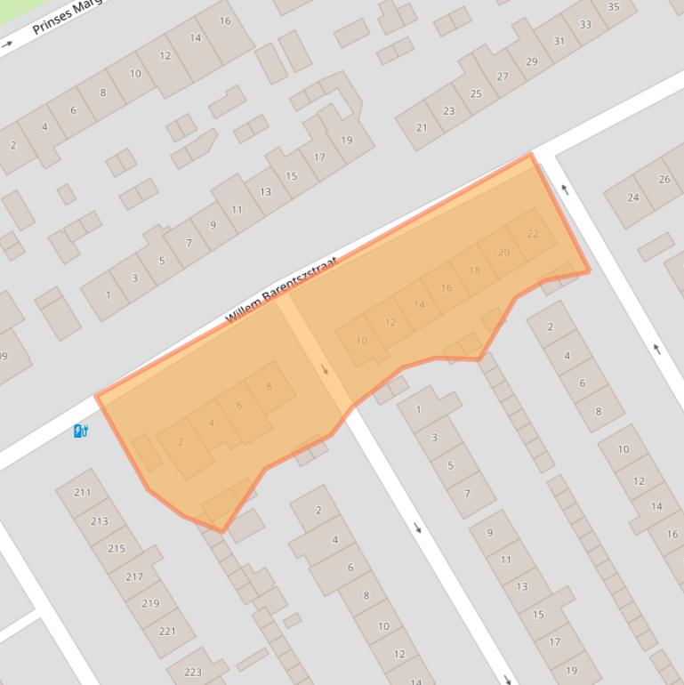 Kaart van postcodegebied 1403VK.