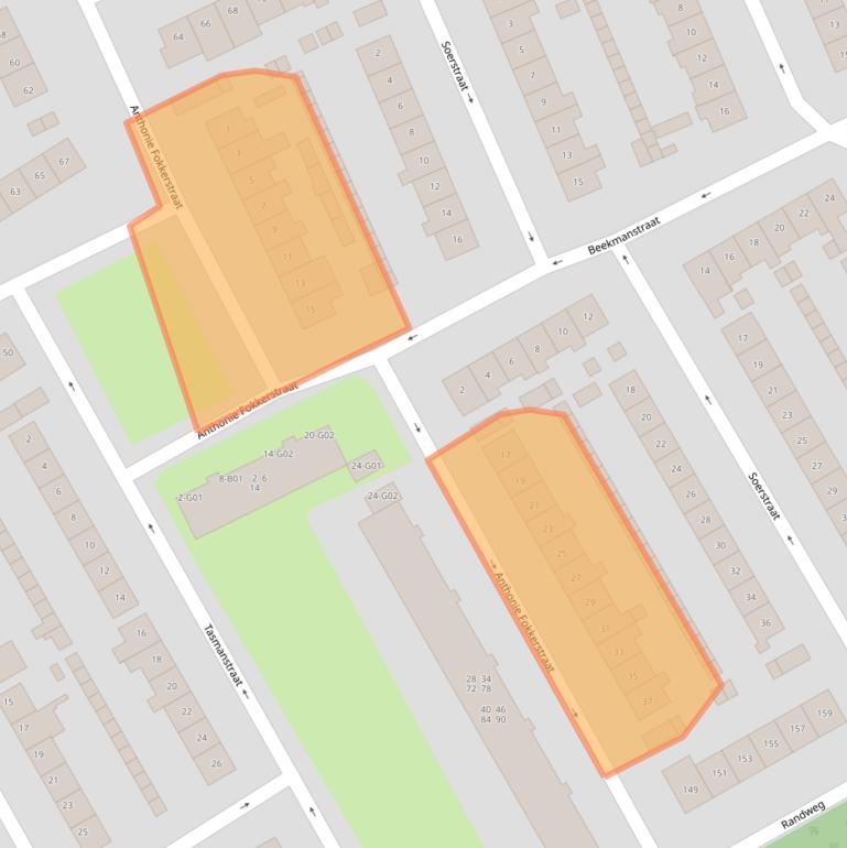 Kaart van postcodegebied 1403VP.