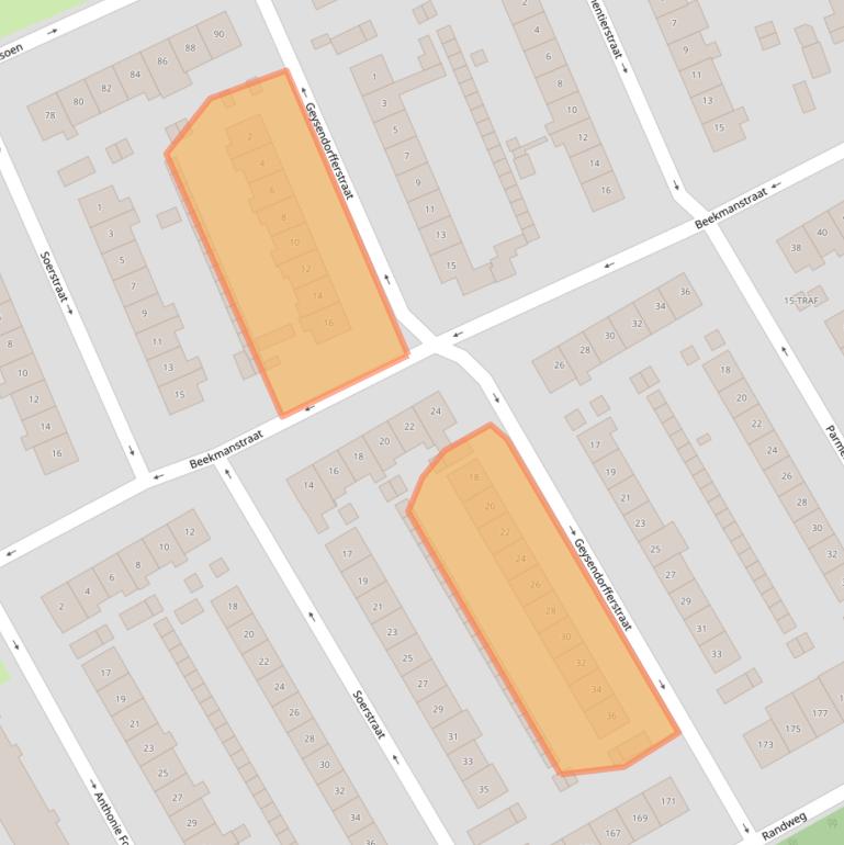 Kaart van postcodegebied 1403VZ.