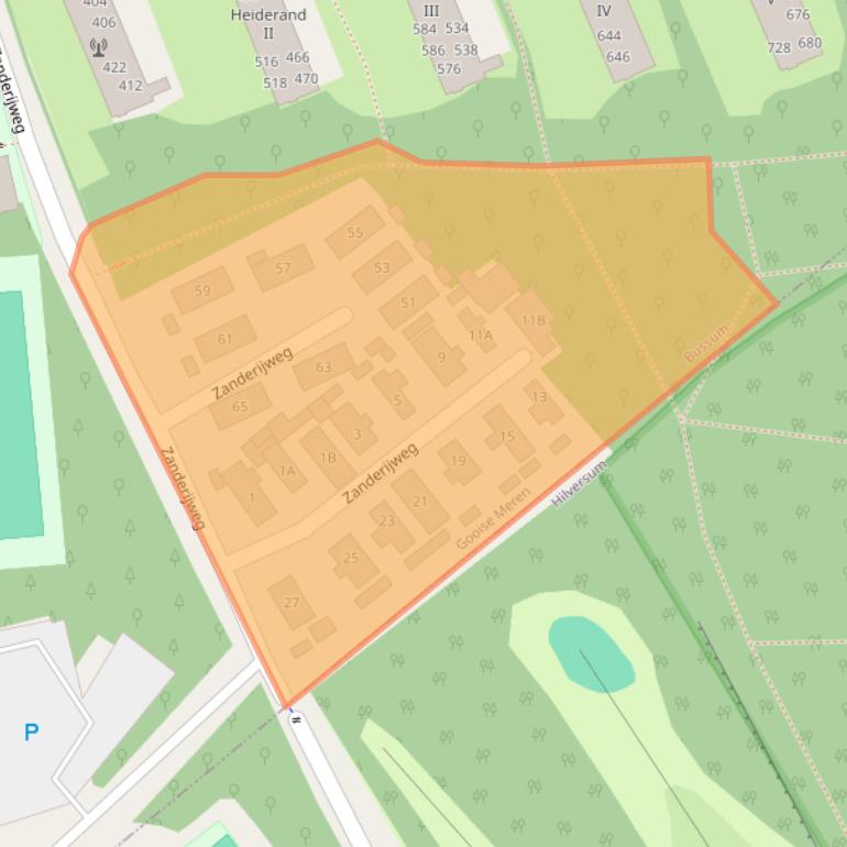 Kaart van postcodegebied 1403XW.