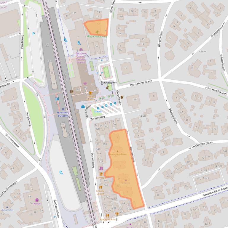 Kaart van postcodegebied 1404AH.