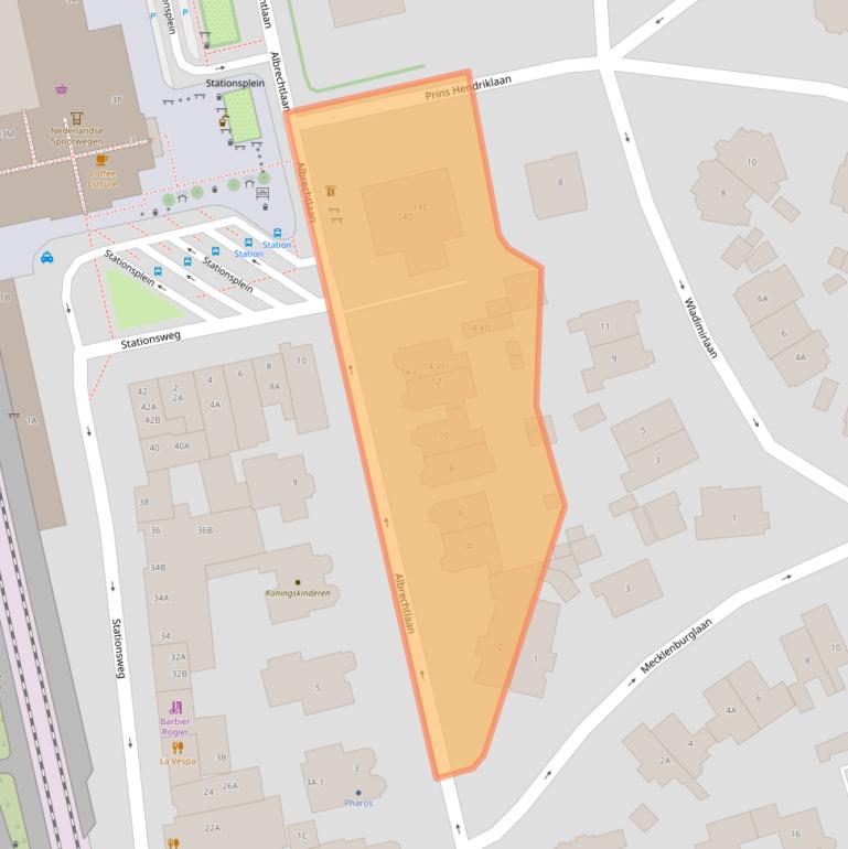 Kaart van postcodegebied 1404AK.