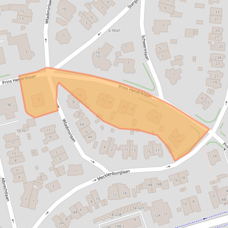Kaart van postcodegebied 1404AT.