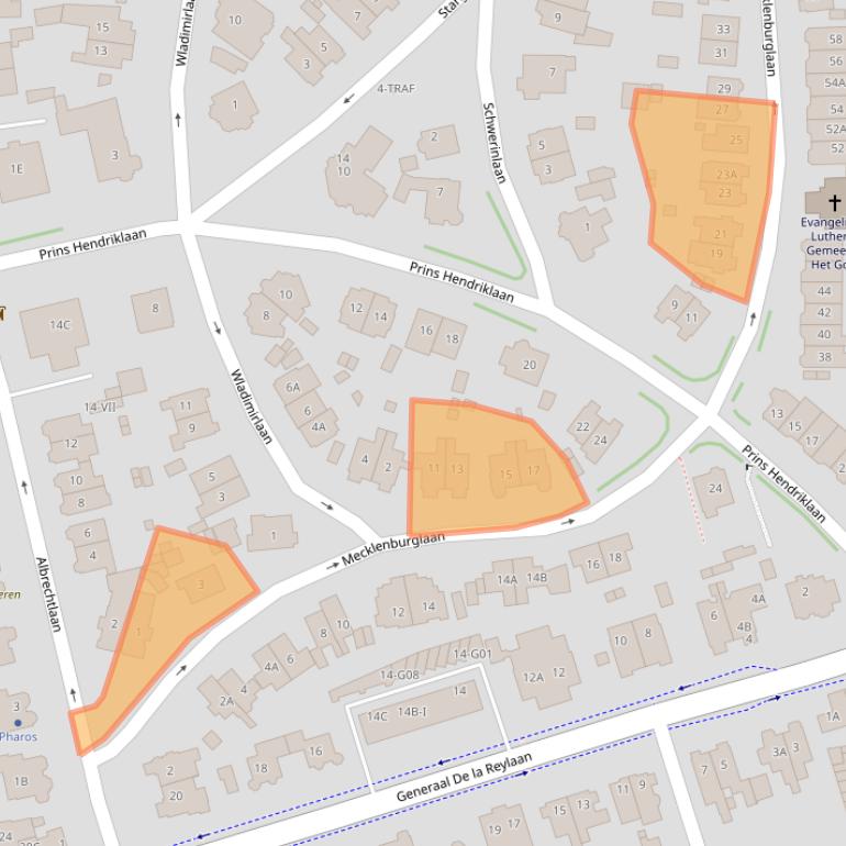 Kaart van postcodegebied 1404BE.