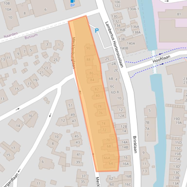 Kaart van postcodegebied 1404BK.