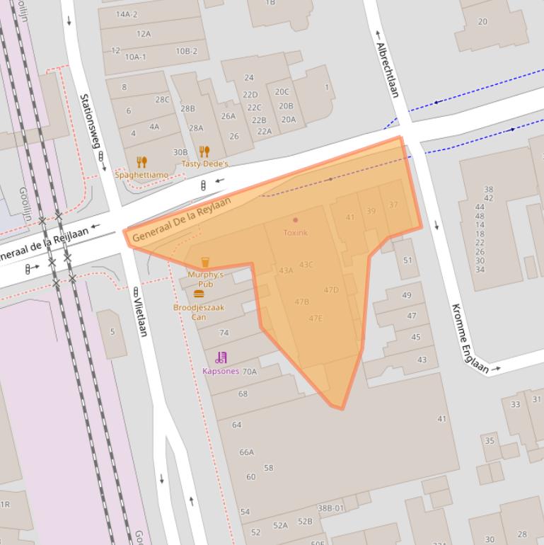 Kaart van postcodegebied 1404BP.