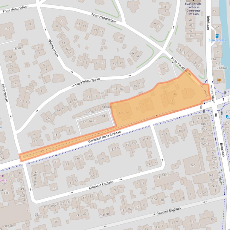 Kaart van postcodegebied 1404BR.