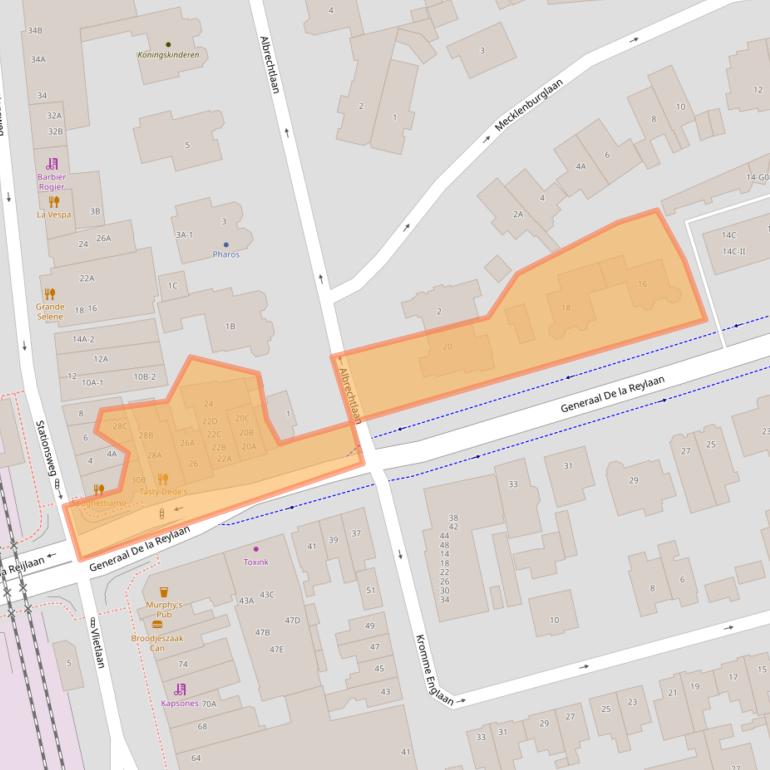 Kaart van postcodegebied 1404BT.