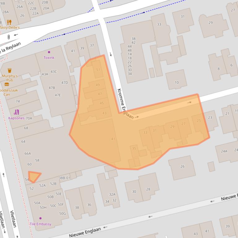 Kaart van postcodegebied 1404BW.