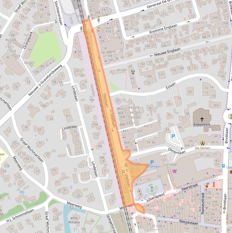 Kaart van postcodegebied 1404CA.