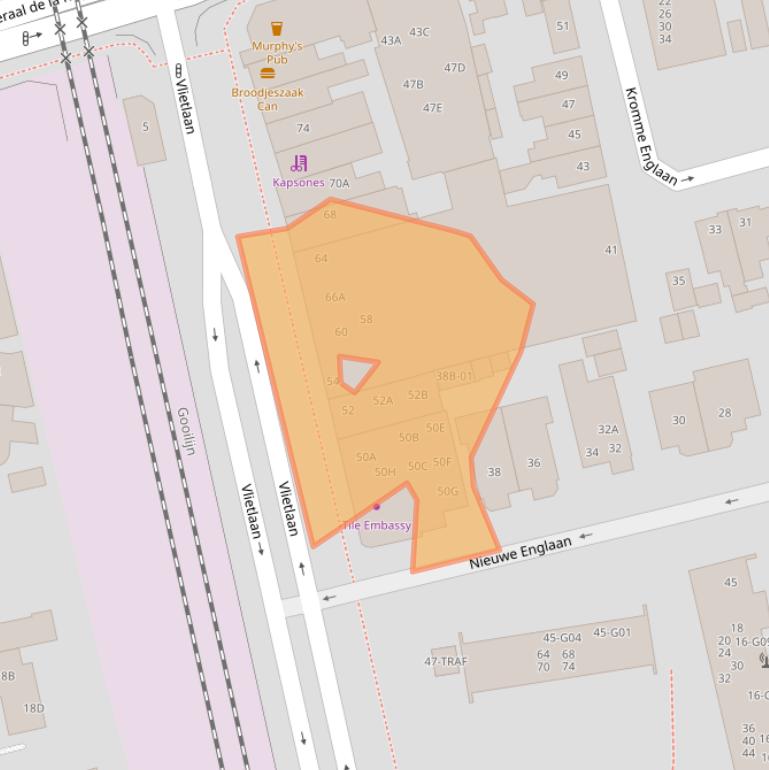 Kaart van postcodegebied 1404CD.