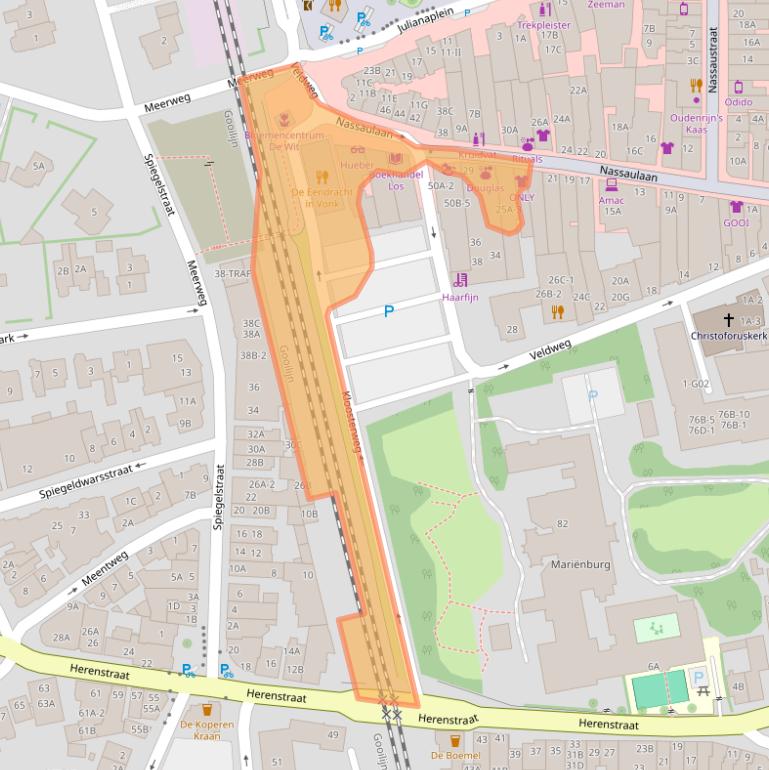 Kaart van postcodegebied 1404CM.