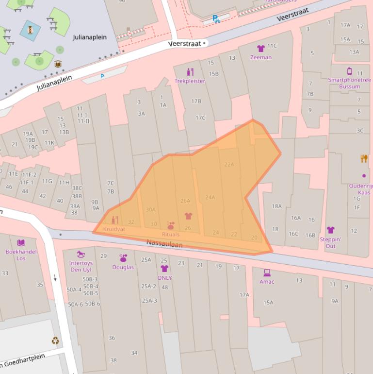 Kaart van postcodegebied 1404CP.