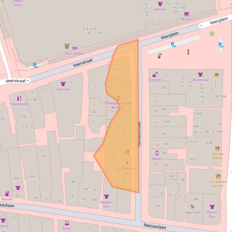 Kaart van postcodegebied 1404CS.