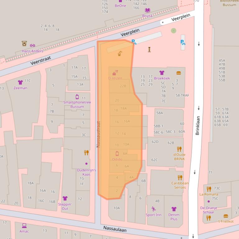 Kaart van postcodegebied 1404CT.