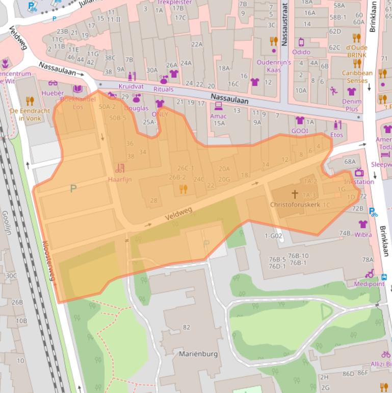 Kaart van postcodegebied 1404CV.