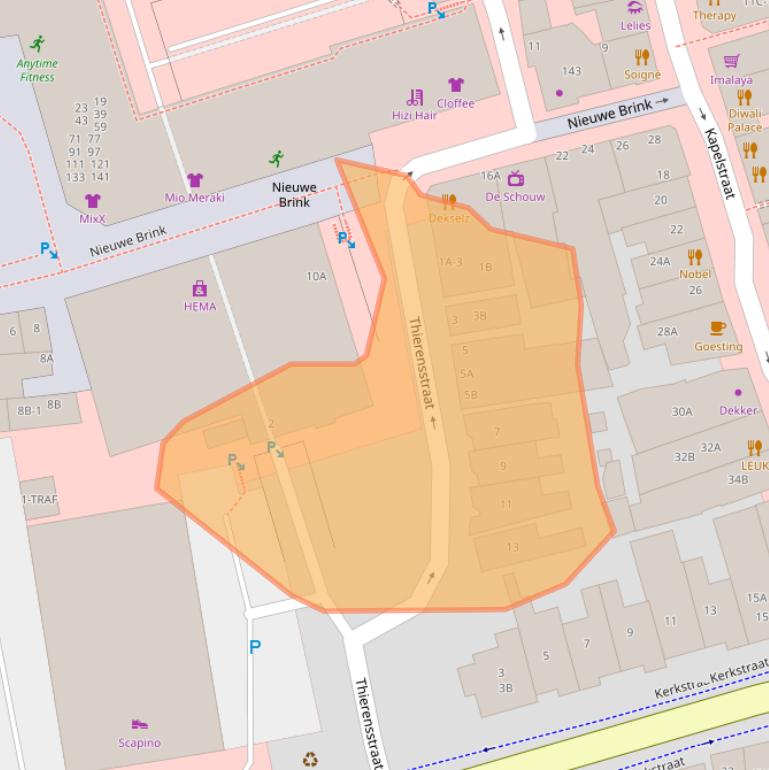 Kaart van postcodegebied 1404CZ.