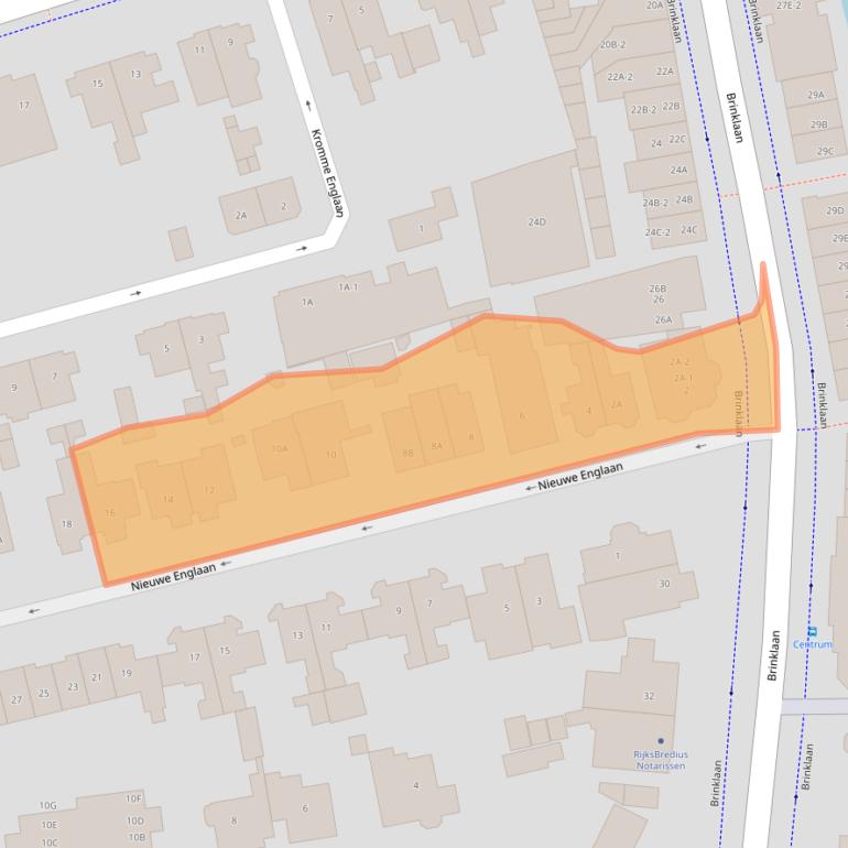 Kaart van postcodegebied 1404EC.