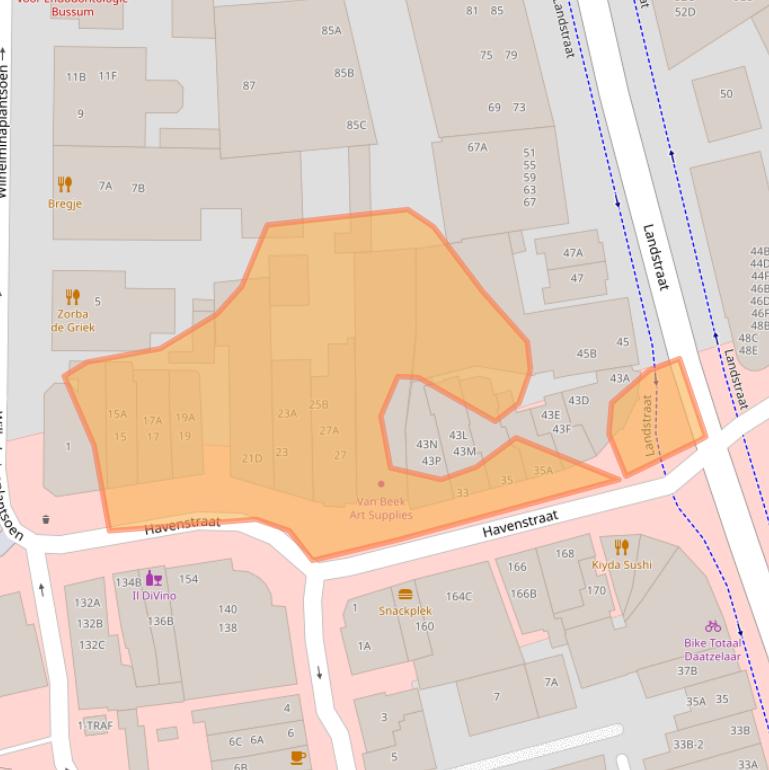 Kaart van postcodegebied 1404EL.