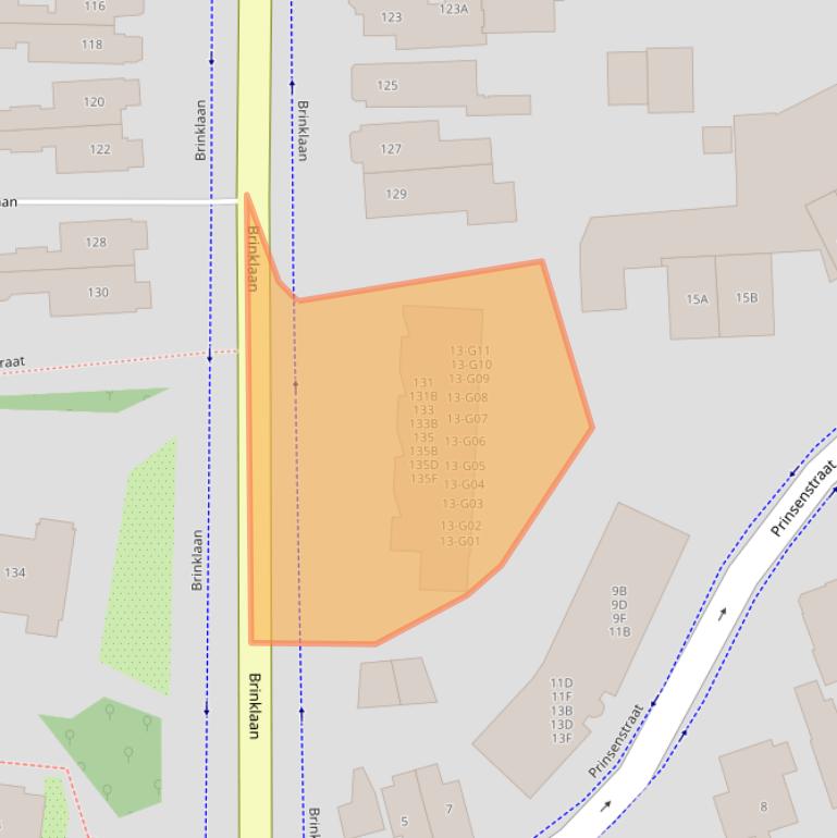 Kaart van postcodegebied 1404GC.