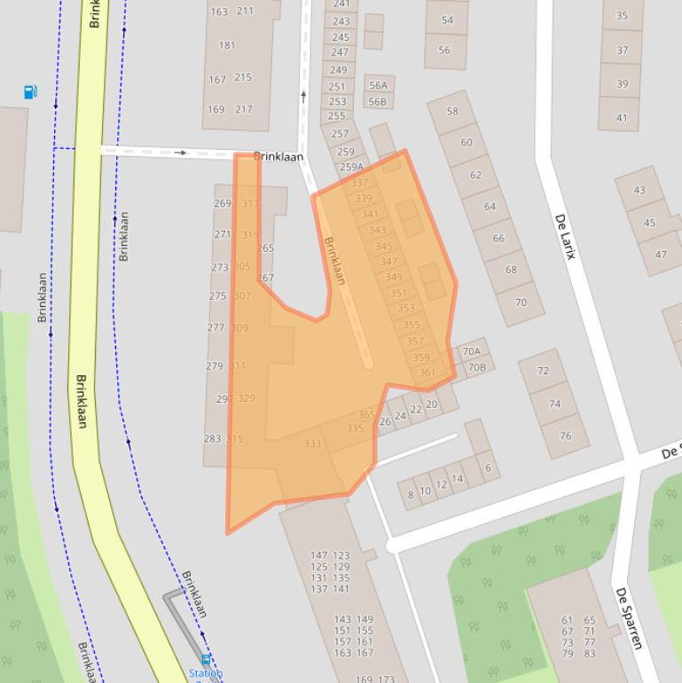 Kaart van postcodegebied 1404GJ.