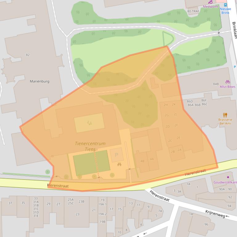 Kaart van postcodegebied 1404HD.