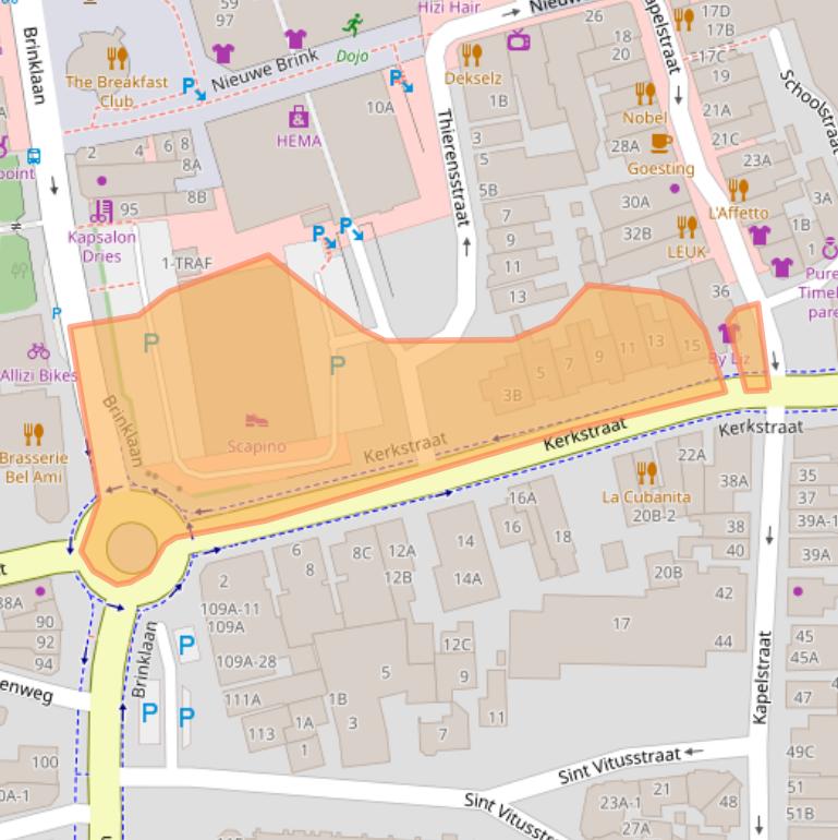 Kaart van postcodegebied 1404HE.