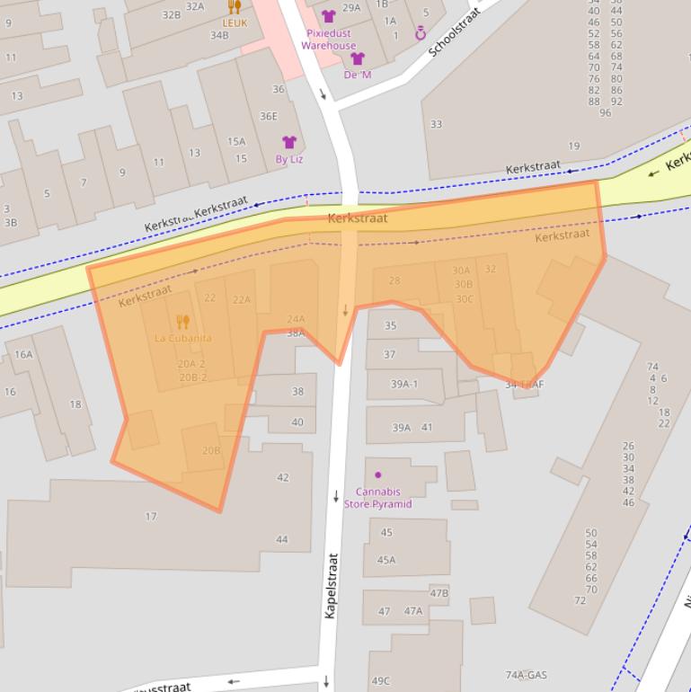 Kaart van postcodegebied 1404HJ.