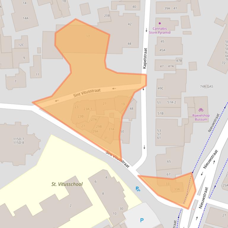 Kaart van postcodegebied 1404HR.