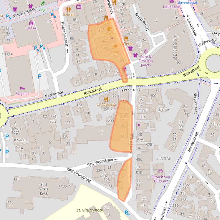 Kaart van postcodegebied 1404HZ.