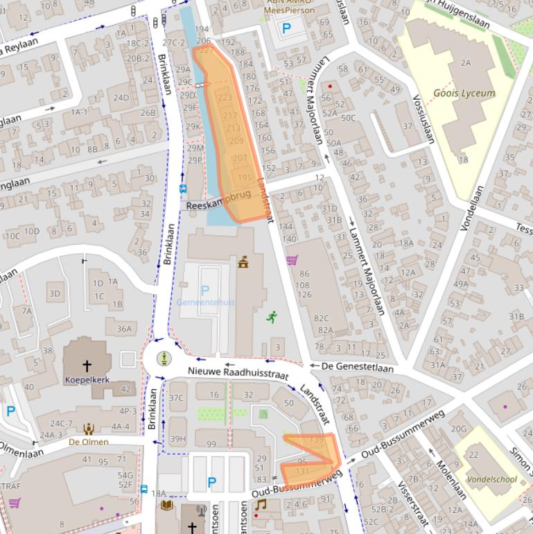 Kaart van postcodegebied 1404JJ.