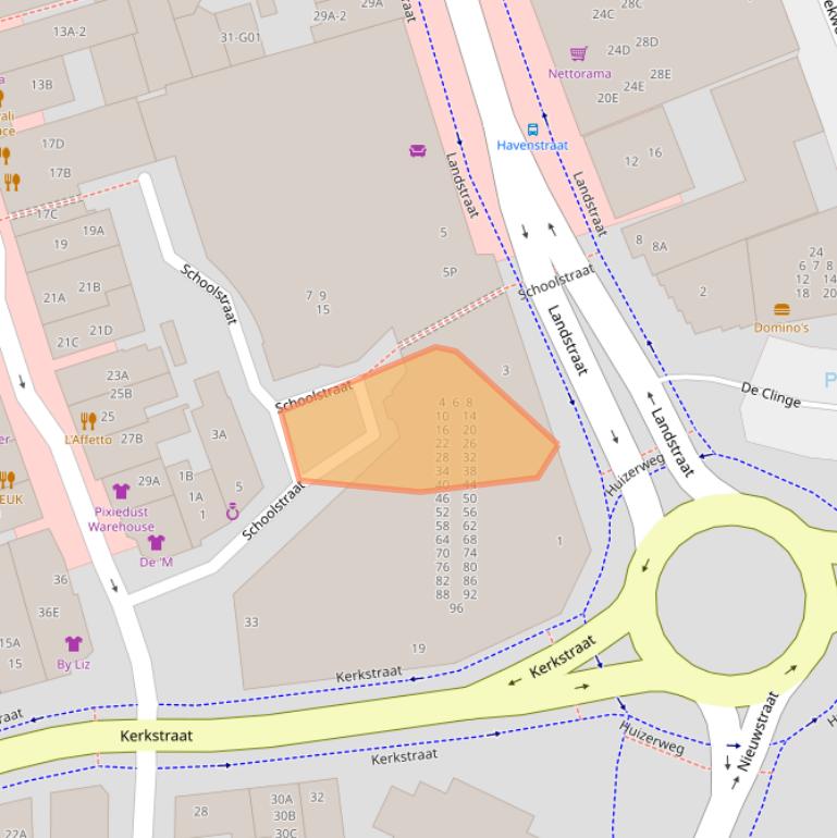 Kaart van postcodegebied 1404JT.