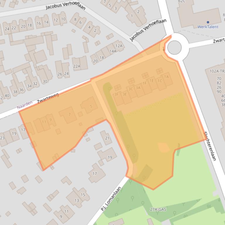 Kaart van postcodegebied 1405AA.