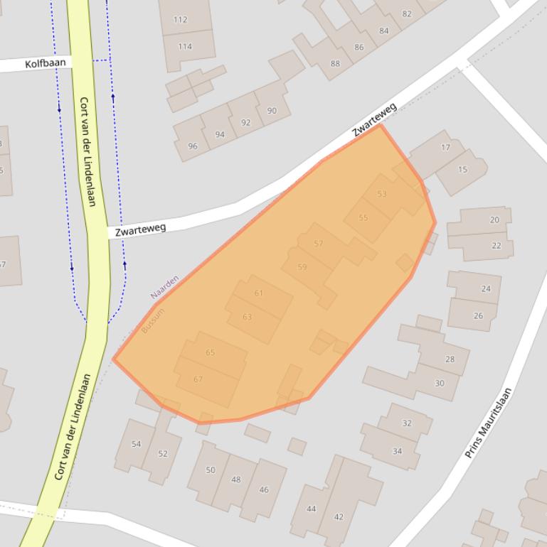 Kaart van postcodegebied 1405AD.