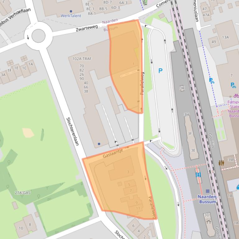 Kaart van postcodegebied 1405AE.