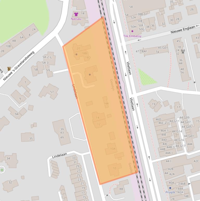 Kaart van postcodegebied 1405AK.