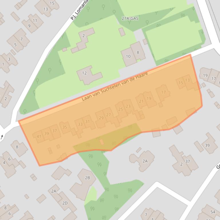 Kaart van postcodegebied 1405AR.