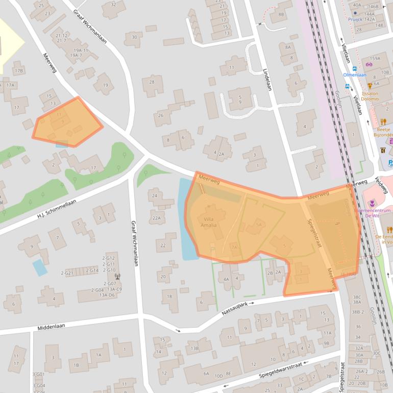 Kaart van postcodegebied 1405BA.