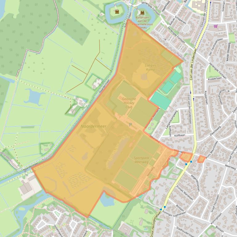 Kaart van postcodegebied 1405BD.