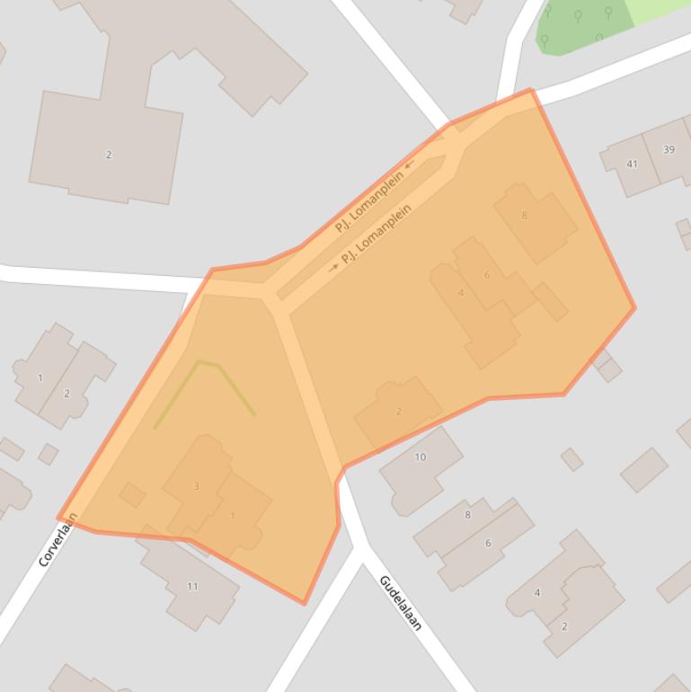 Kaart van postcodegebied 1405BJ.