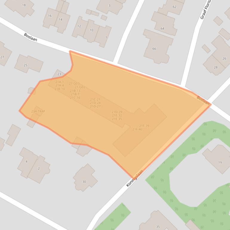 Kaart van postcodegebied 1405BZ.