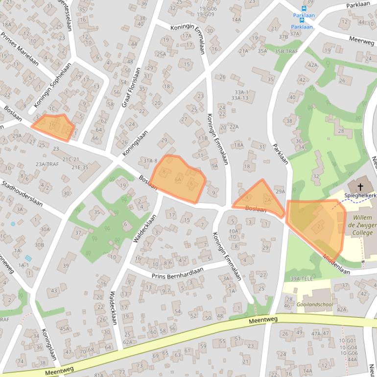 Kaart van postcodegebied 1405CB.