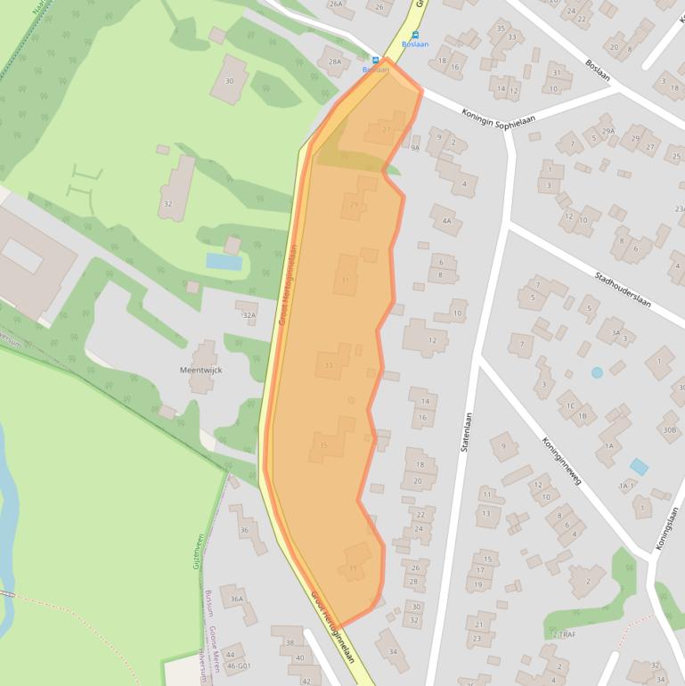 Kaart van postcodegebied 1405EB.