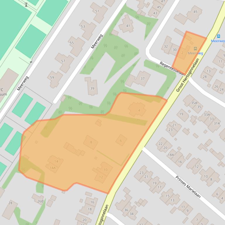 Kaart van postcodegebied 1405EC.