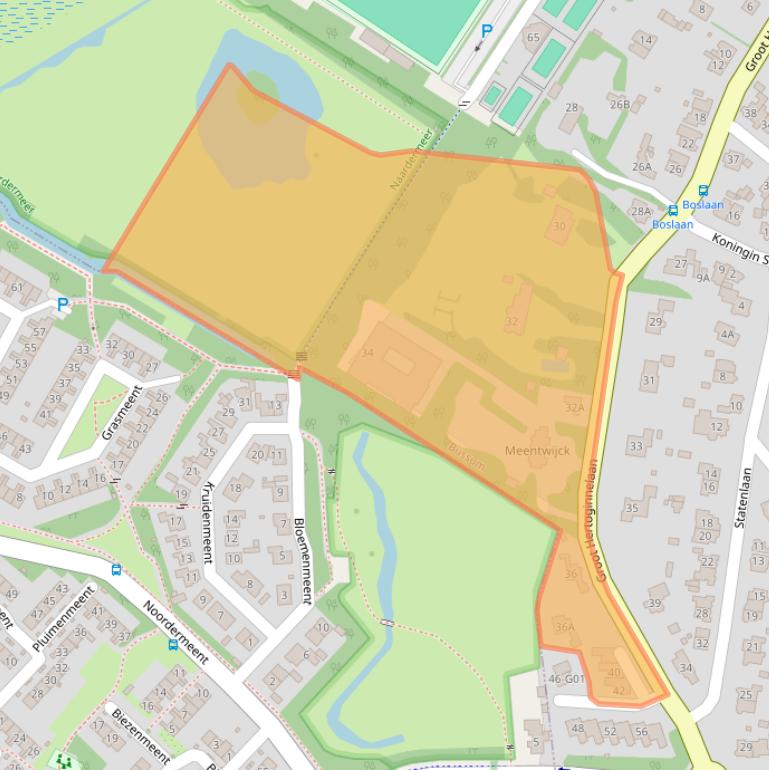 Kaart van postcodegebied 1405EE.