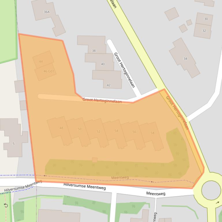 Kaart van postcodegebied 1405EG.