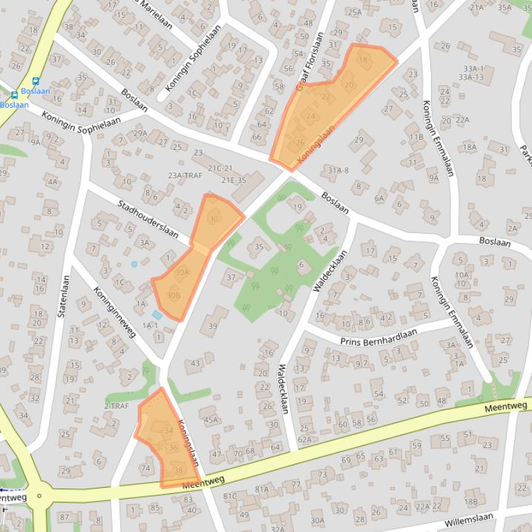 Kaart van postcodegebied 1405GM.