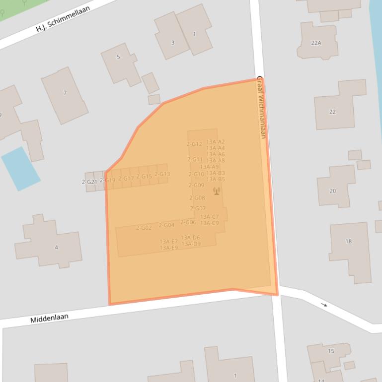 Kaart van postcodegebied 1405GW.