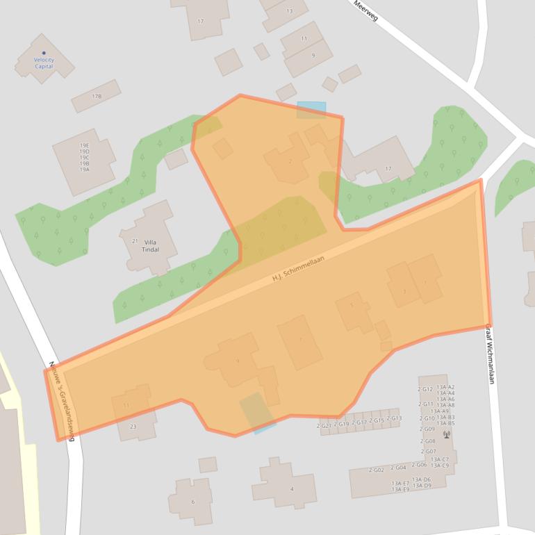 Kaart van postcodegebied 1405HR.