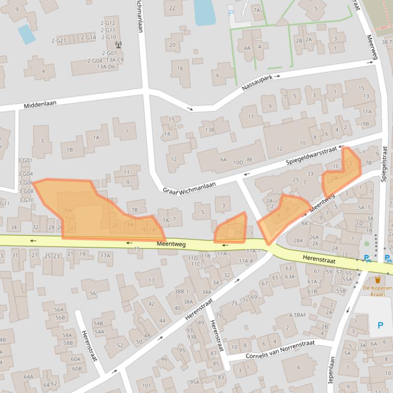 Kaart van postcodegebied 1405JA.